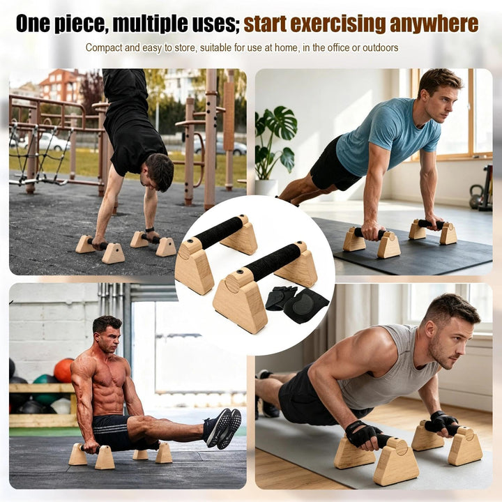 Liegestützgriffe Holz Parallettes Holz Handstand Griffe Mit Gym Handschuhe