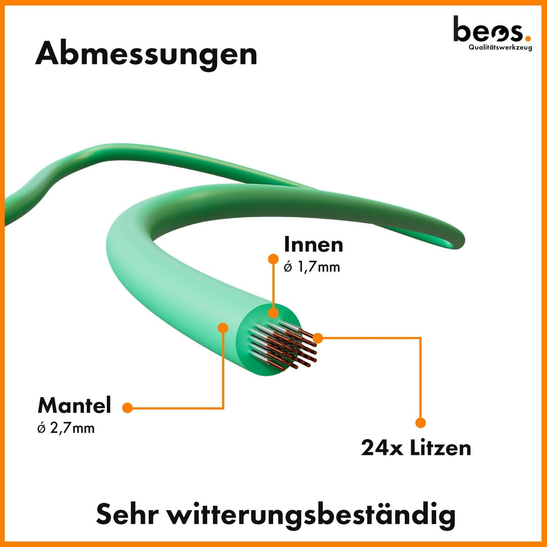 BEOS® Premium Begrenzungskabel für Mähroboter - Universell kompatibel – hochwertiger Begrenzungsdrah