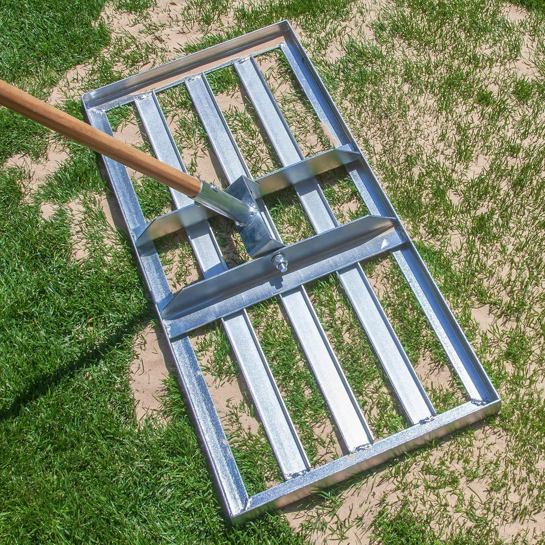 SattesGrün Rasenpflege Set bestehend aus Aerifizierer und 75cm x 35cm Rasenrakel |Rasenbelüfter Fläc