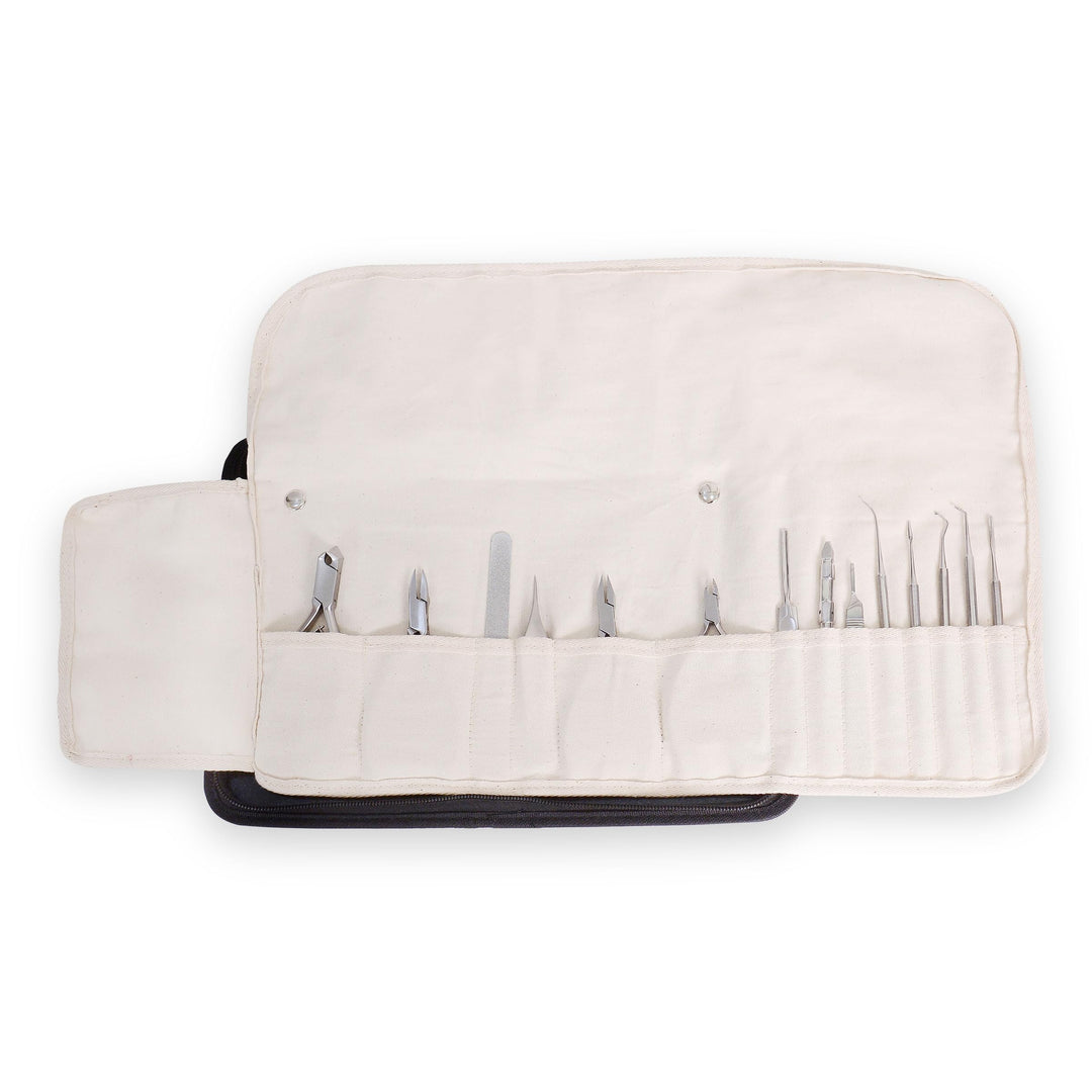 Fusspflege Etui - Podologie Aufbewahrungs Tasche Leer-Maniküre&amp;Pediküre Kosmetik Instrumente Tasche