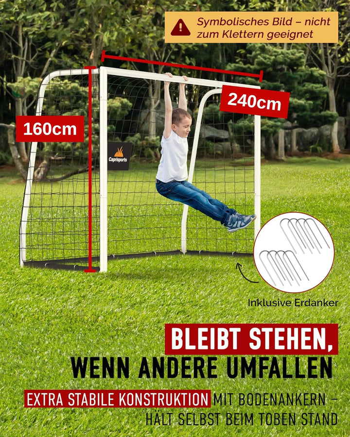 Fussballtor Kinder [EXTREM STABIL] - [ROSTFREI] Fussballtore für Garten Kinder - Fussball Tor mit Er
