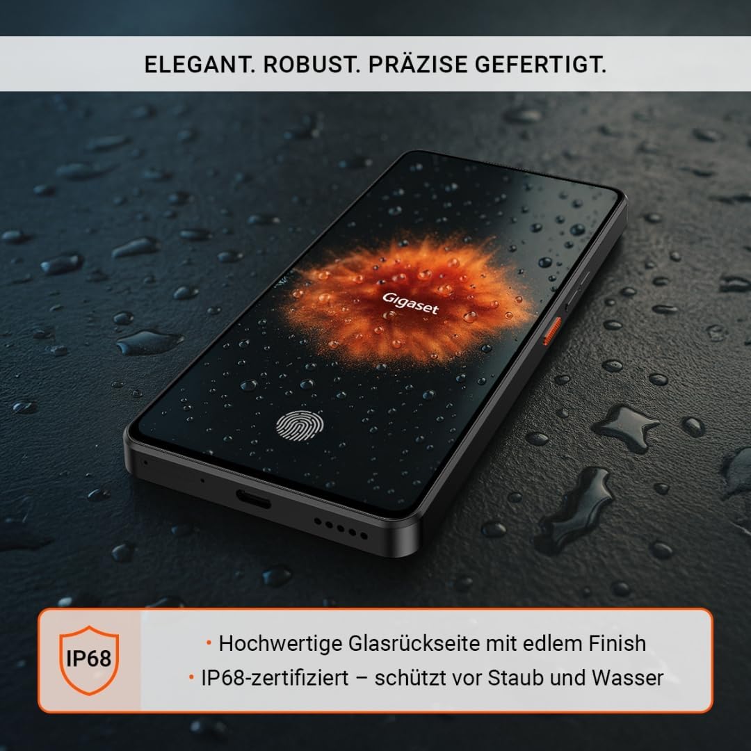 Gigaset GS6 PRO Smartphone – 256GB+8GB RAM - 6,67" FHD+ OLED-Display mit 120Hz - Octa-Core 5G Prozes