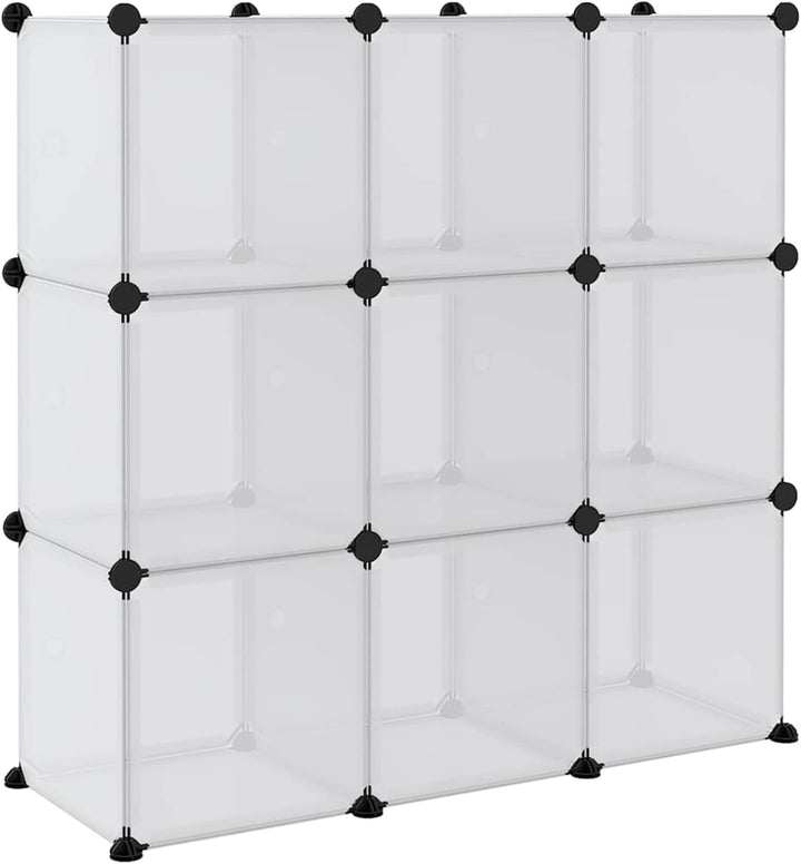 Tidyard Regalsystem mit 9 Würfeln und Türen Würfelregal Bücherregal Schuhregal Standregal Schuhschra