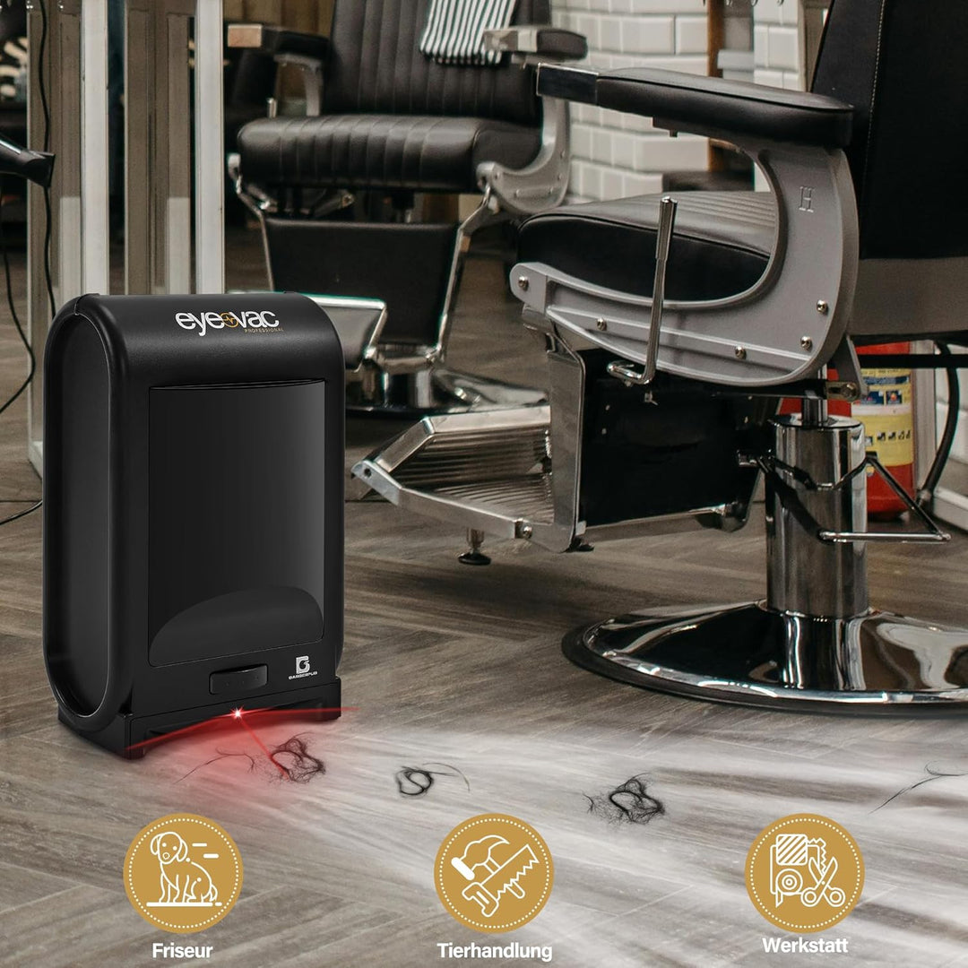 Barberpub Elektrische Kehrbesen Haarsauger mit Sensor Automatisch S200BK, Saugroboter mit Kabel, Sta