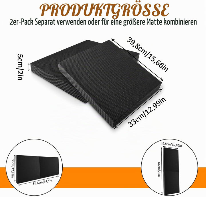 DAJAVE 2 Stück Balance Pad für Erwachsene und Pferde - Gleichgewichtskissen/Wackelkissen, Balance Pa