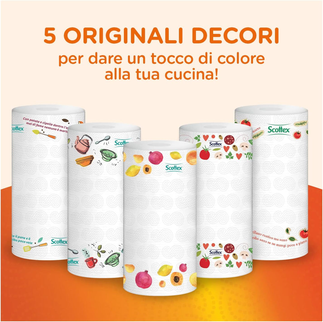 Scottex Quanto Basta Küchenpapier mit Halbreissoption, 1er Pack (1 x 24 Rolle)