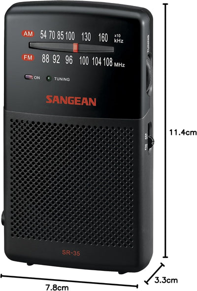 Sangean SR-35 Pocketradio, Taschenradio, Tragbares Mini-radio