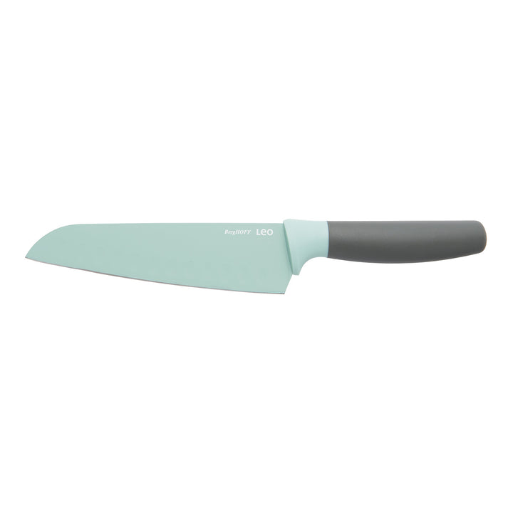 BergHoff Santokumesser 17 cm - Leo (Küchenmesser grün, Messer mit Antihaftbeschichtung, inkl. Klinge