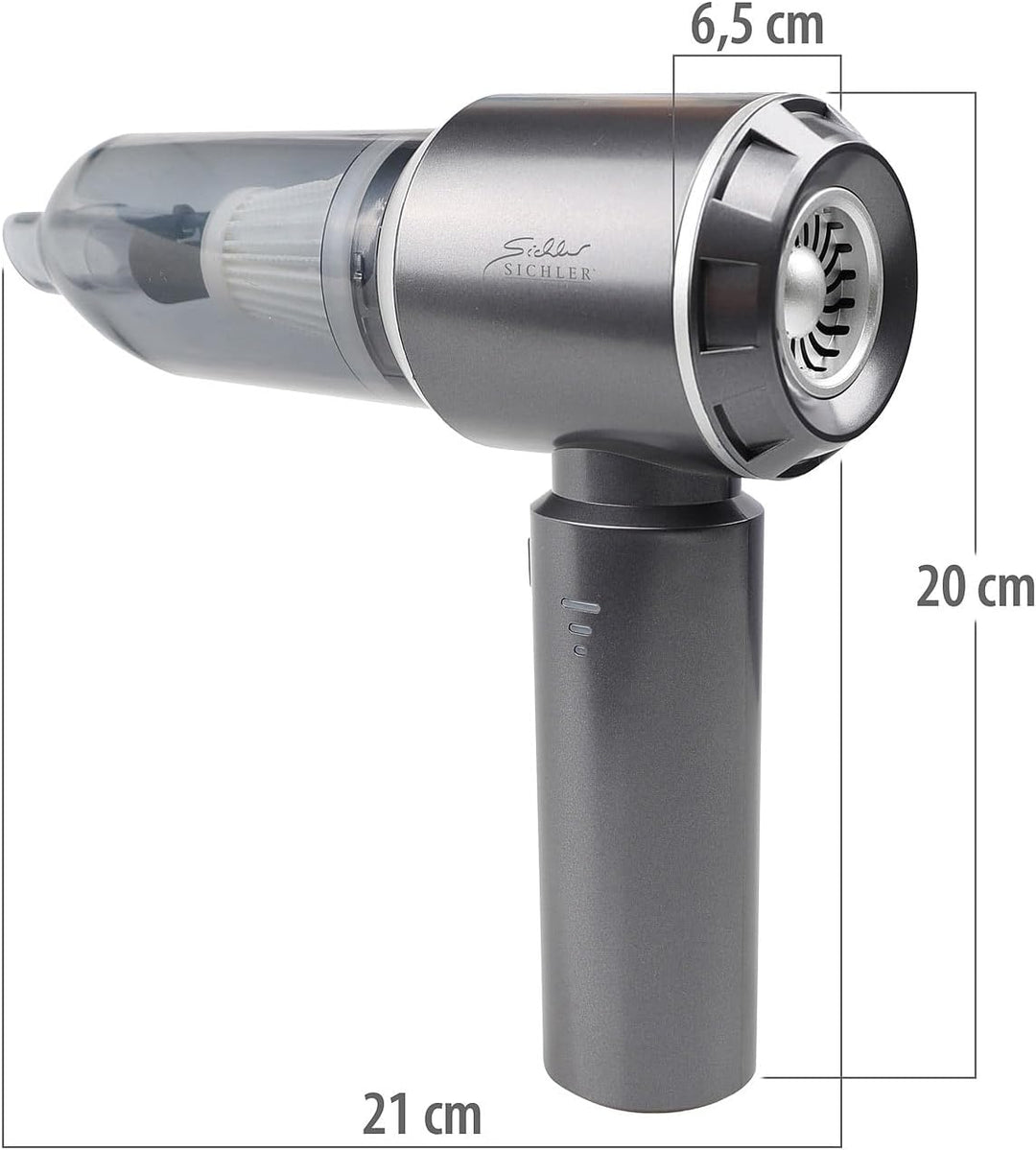 Sichler Haushaltsgeräte Akkusauger: 3in1-Akku-Handstaubsauger & Gebläse, 25 kPa, 3 Stufen, Brushless