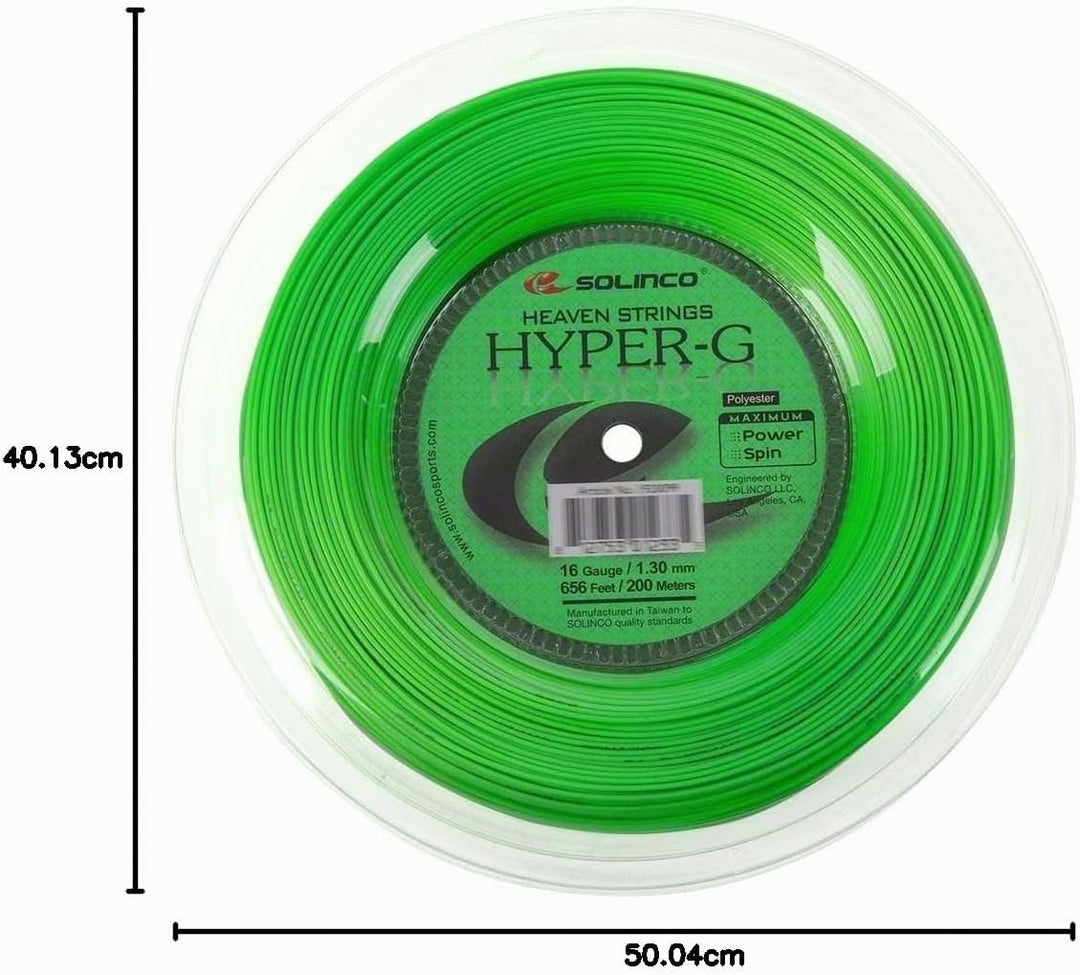 Solinco Hyper-G 200m 1.30mm Grün, 1.30mm Grün