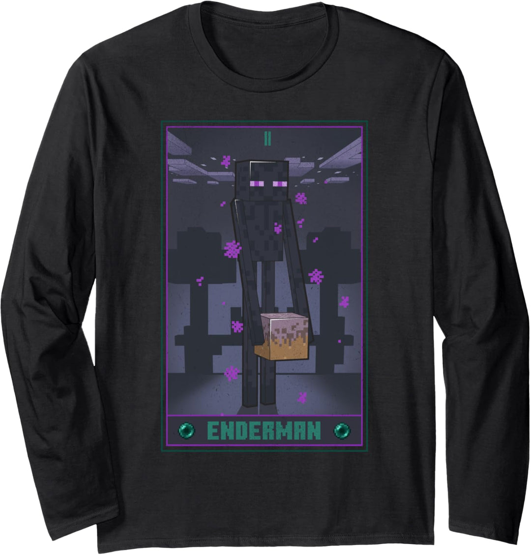 Minecraft Enderman Tarot Langarmshirt
