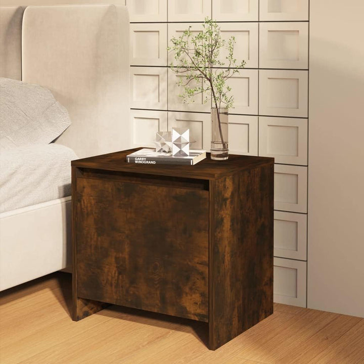 FIRBNUS Bedside Table Nachtkonsole Beistelltisch mit Stauraum Night Stand Nachttische 2er Set Räuche