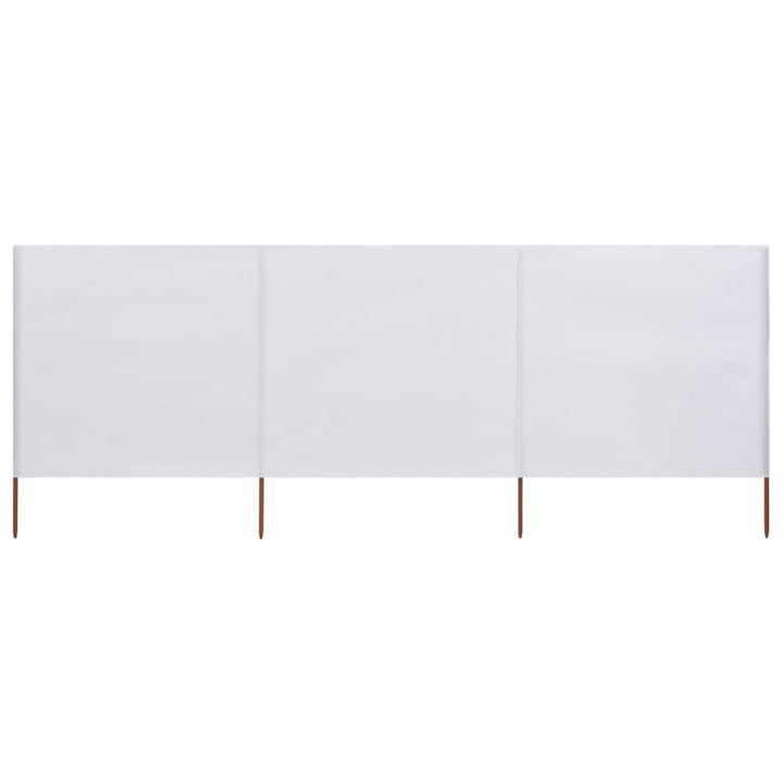 Homgoday 3 Paneele Windschutz Stoff 400x160cm Sand Weiss Camping Windschutz Blocker Windblocker Gart