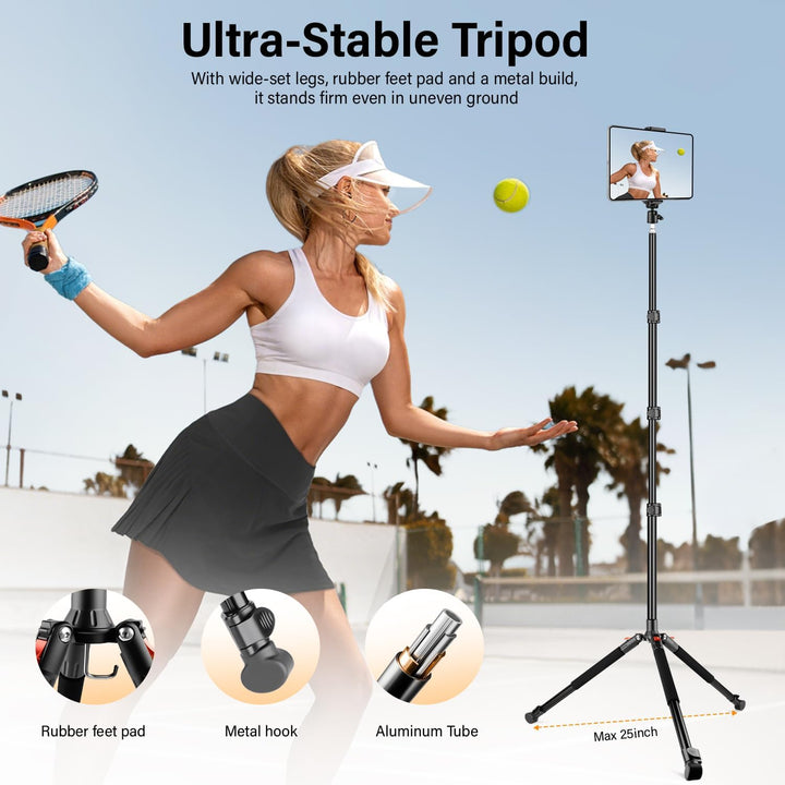 200cm Kamera Stativ, Leichtes Camera Tripod mit 360°Drehkugelkopf, Tragbar Fotografie Lichtstativ, A
