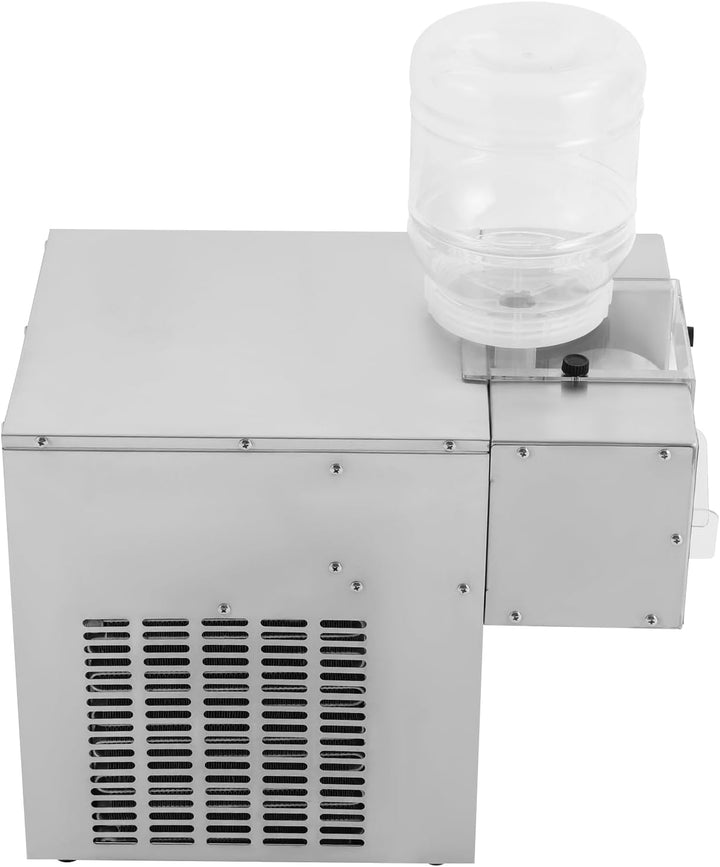 OUKANING Kommerzielle Schneeflocken-Eisbereiter Edelstahl mit 2x5L Behältern - Schneeeis-Maschine mi