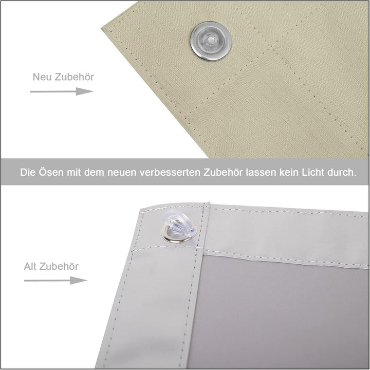 WOLTU Thermo Dachfenster Rollo ohne Bohren Sonnenschutz Verdunkelungsrollo mit Saugnäpfen, Thermorol