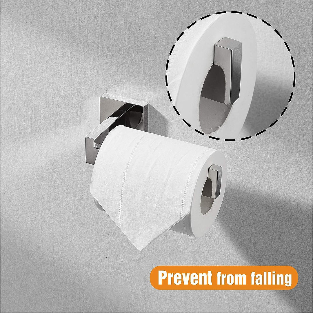HITSLAM Toilettenpapierhalter Chrom mit Bohren Edelstahl 304 Klopapierhalte für Küche und Badzimmer