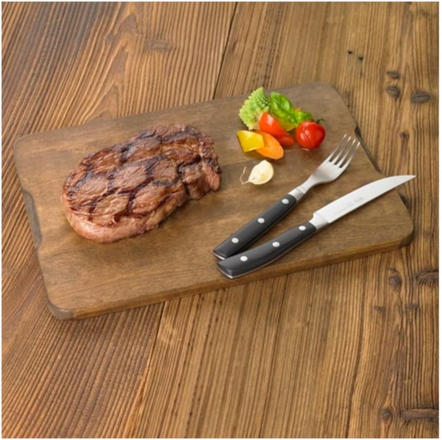 RÖSLE Steakbesteck 4-tlg., Hochwertige Steakmesser mit scharf geschliffener Klinge aus Klingenspezia