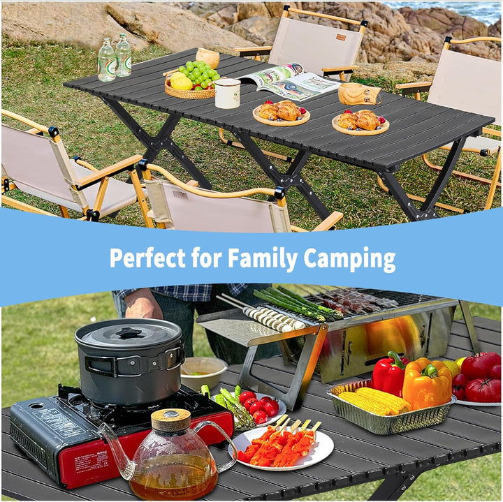 Camping-Tisch, Picknick-Tisch, Klappbar mit Aufbewahrungstasche, Tragbar, Geeignet für Camping, Pick