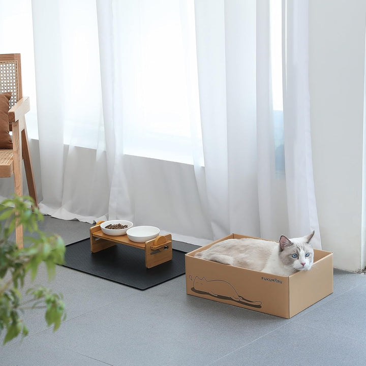 FUKUMARU Kratzbrett Katze, 5er-Set, Katzenkratzbox mit hochwertiger Karton, Doppelseitige Kratzpappe