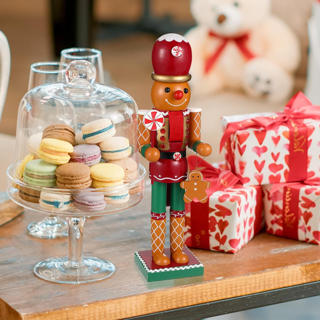 BESPORTBLE Weihnachtsdekoration, Nussknacker-Figur: 13,7 cm, Lebkuchenmann, Holz, Nussknacker, festl