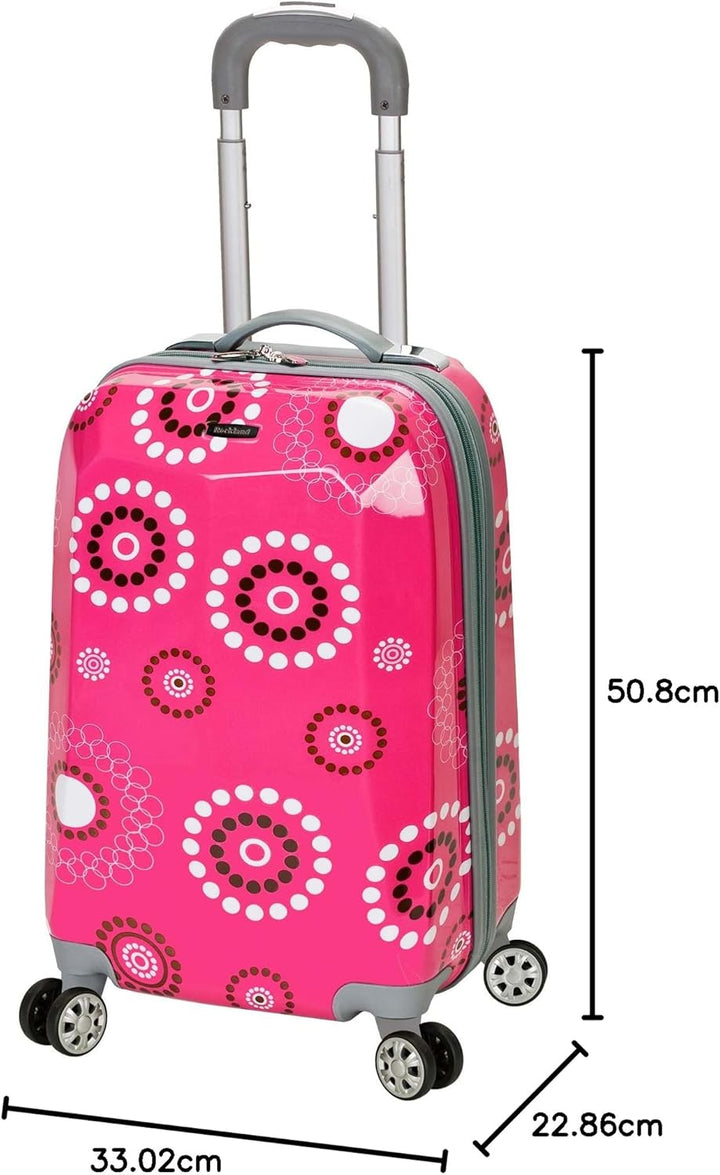Rockland Vision Hartschalen-Trolley, Rosa Perle, Carry-On 20-Inch, Vision Hartschalen-Koffer mit Dre