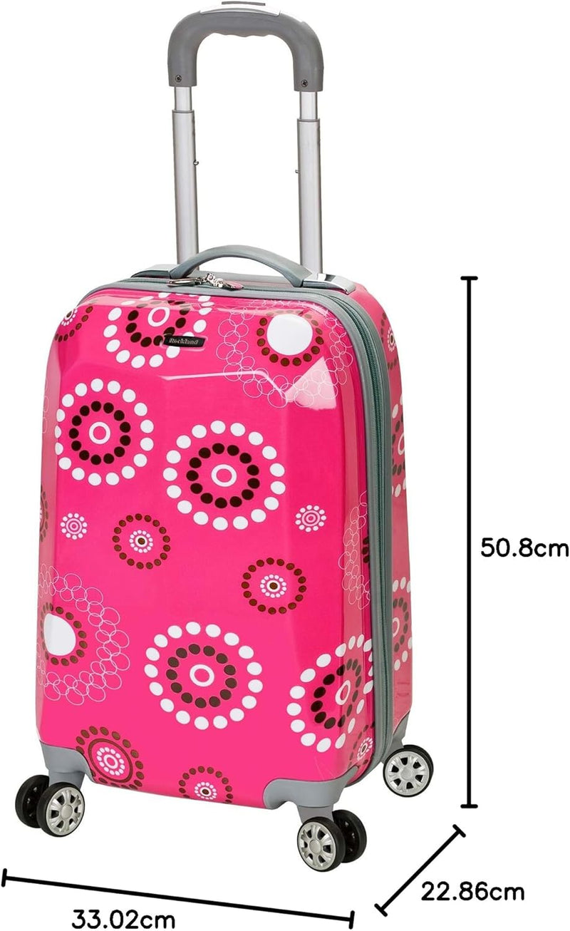 Rockland Vision Hartschalen-Trolley, Rosa Perle, Carry-On 20-Inch, Vision Hartschalen-Koffer mit Dre