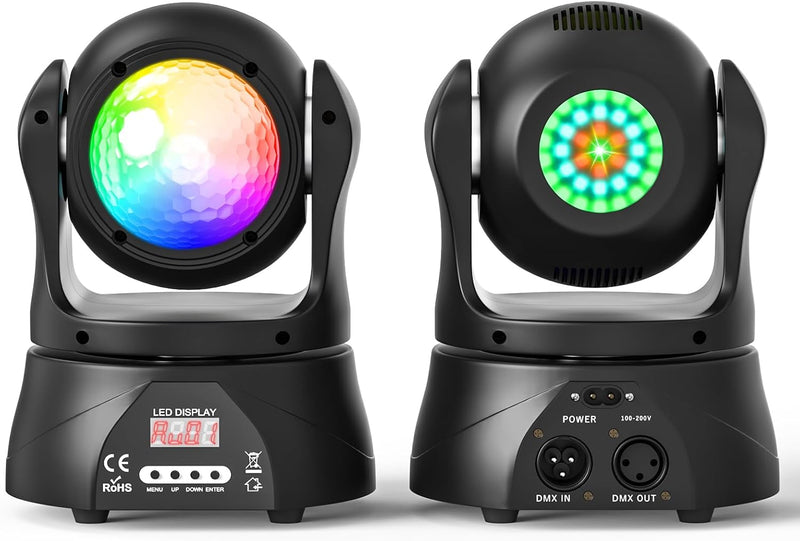 Moving Head DMX LED Bühnenlicht 30W Discokugel DJ Disco Partylicht mit RGBW Kaleidoskop Lichteffekt