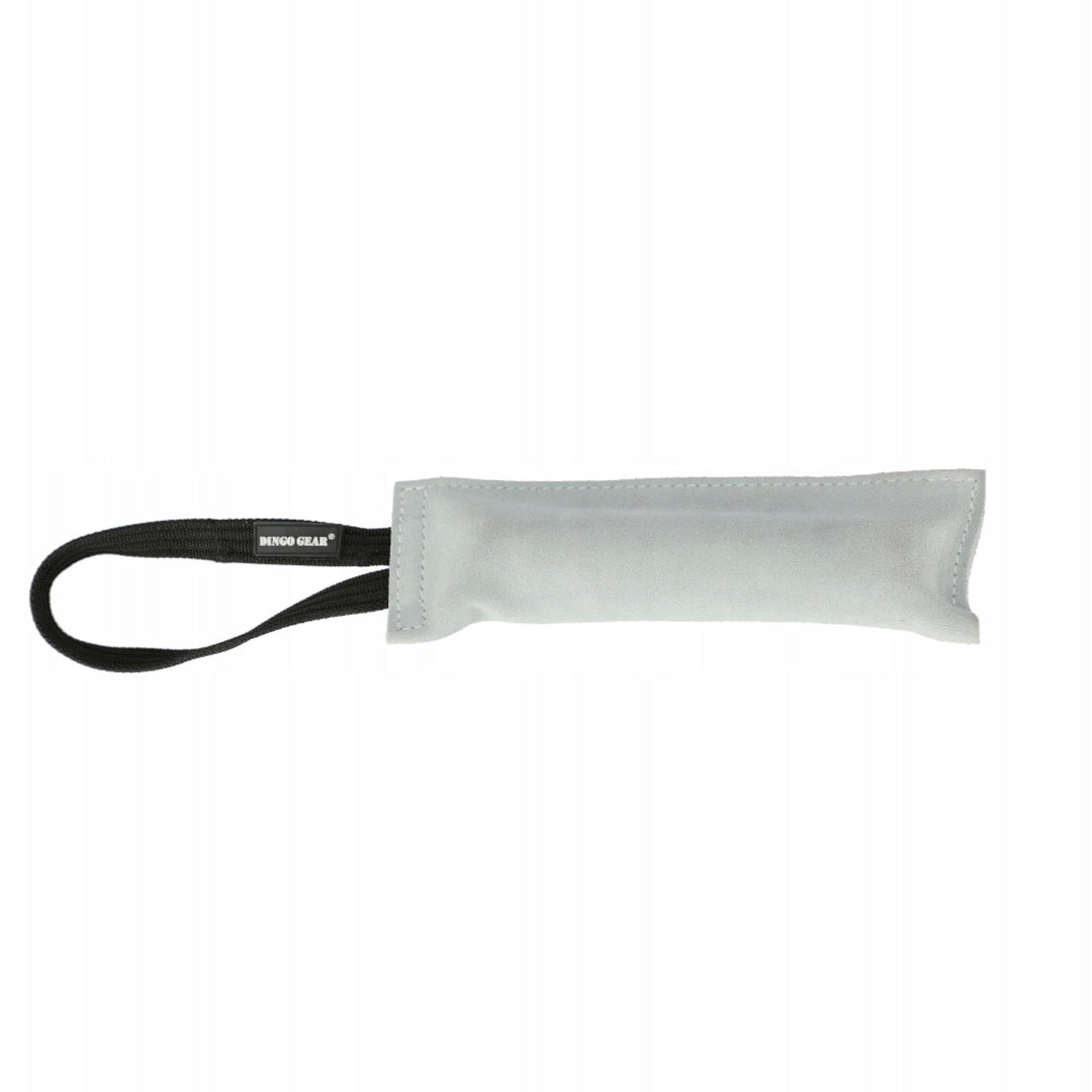 Dingo Gear Beisswurst aus Naturleder mit Griff Zerrspielzeug Natur Apport Training mit Hund 6x26 cm