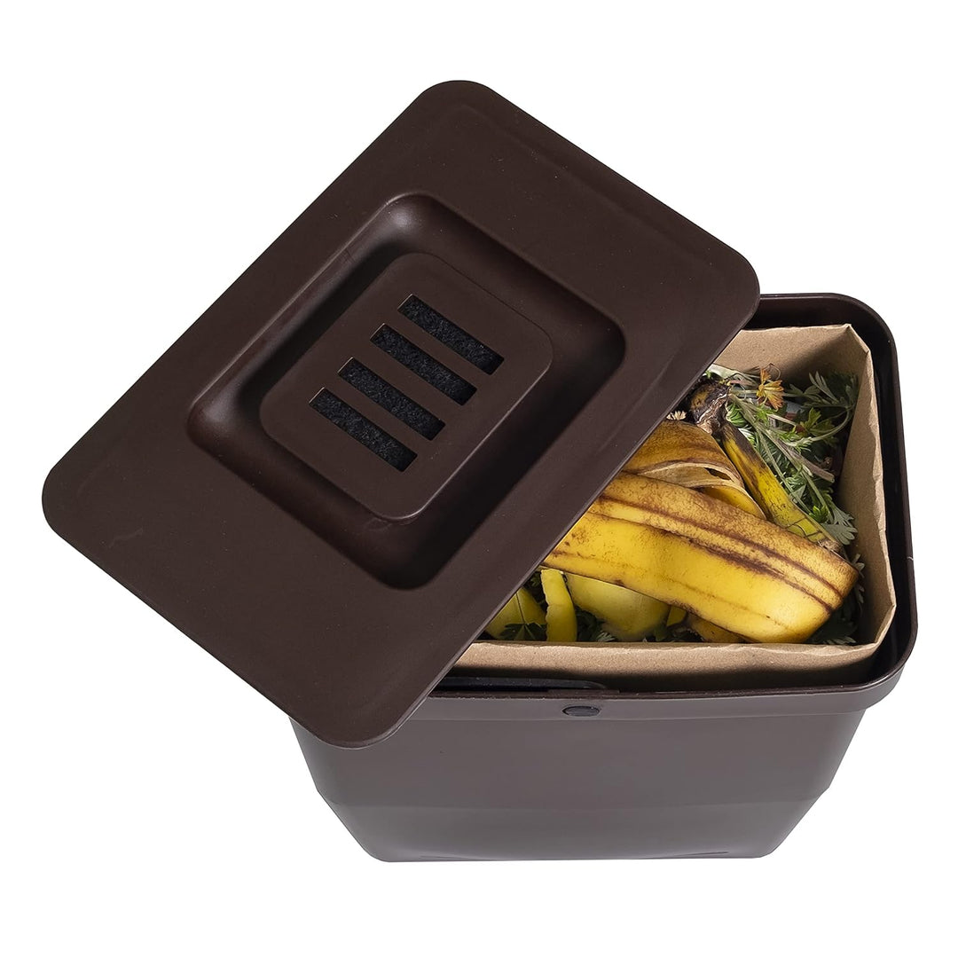 LM 534 Deckel für LM 530 Biomülleimer 8L, Biotonnendeckel mit austauschbar Filterkartusche, 230x153x