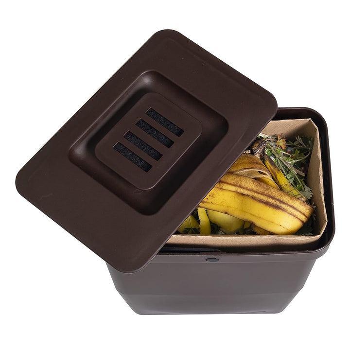 LM 534 Deckel für LM 530 Biomülleimer 8L, Biotonnendeckel mit austauschbar Filterkartusche, 230x153x