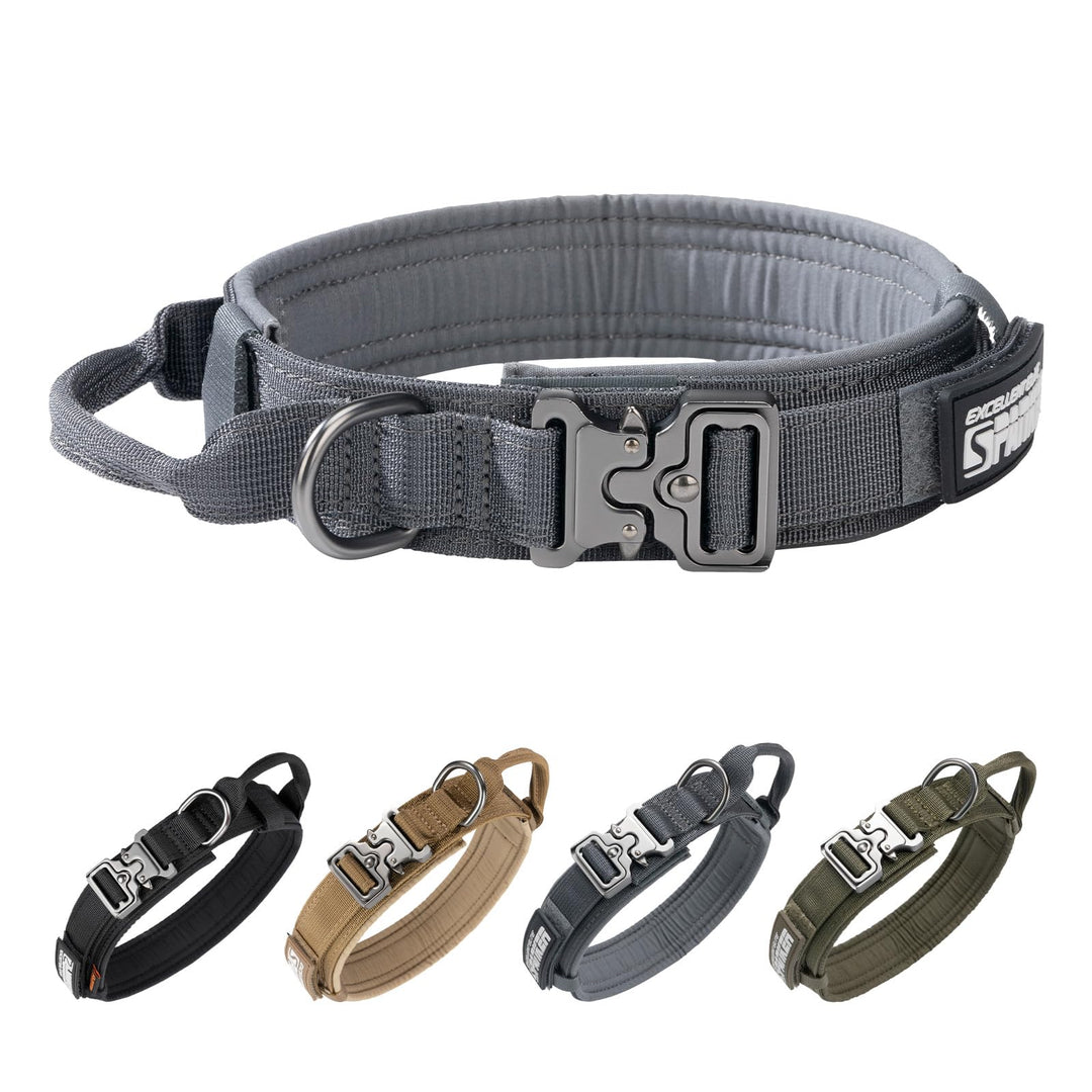 EXCELLENT ELITE SPANKER Taktisches Hundehalsband Militär-Hundehalsband K9 Mit Griff Halsband Trainin