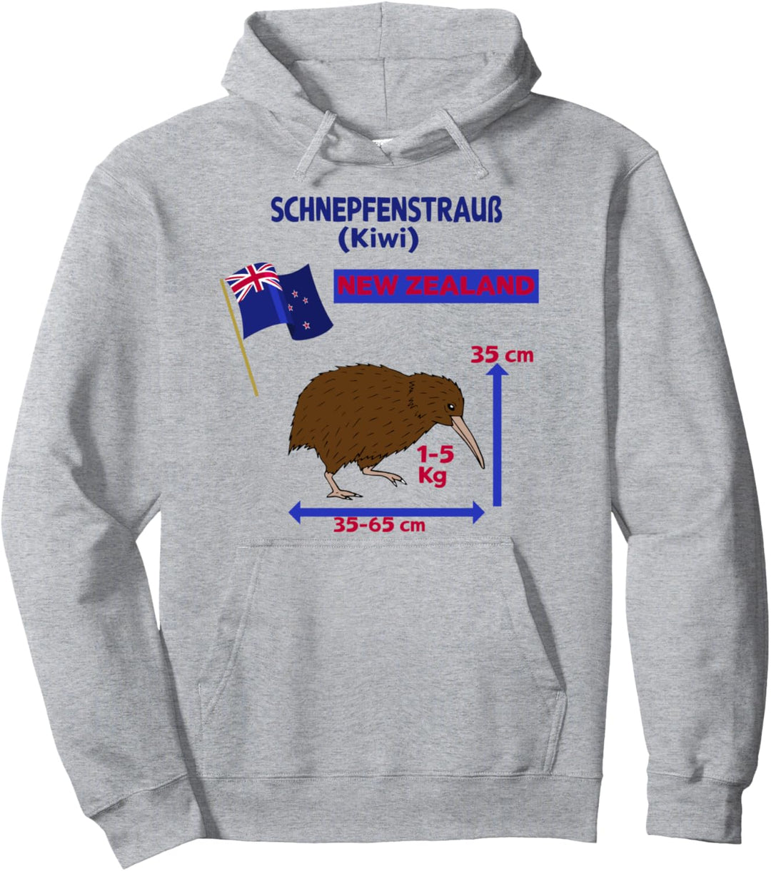 New Zealand Schnepfenstrauss Steckbrief Pullover Hoodie