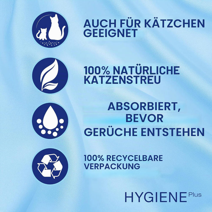 Catsan Hygiene Katzenstreu, 10 l, 4 Stück, Nicht klumpend 40 l, 40 l