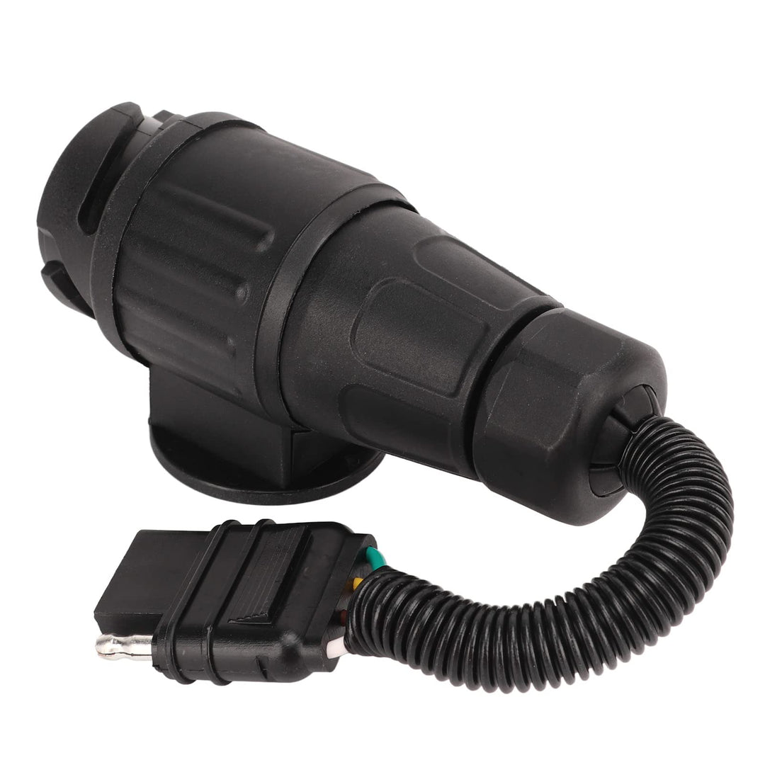 Aramox Trailer Connector, Trailer Plug Adapter EU 13 Way Round to US 4 Way Flat Trailer Connector Co