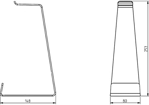 Multibrackets TableHeadset Schwarz Kopfhörerständer Tisch – Universeller Aluminium Headset Halter –