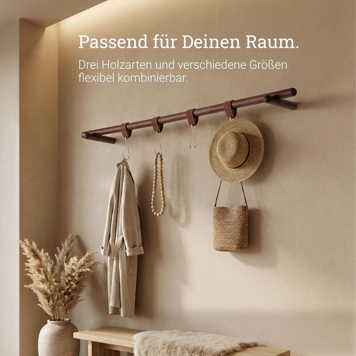 Natural Goods Berlin 1x ASKA Kleiderstange Garderobe Wand Holz - Esche Kleiderstange Klein Für Die W