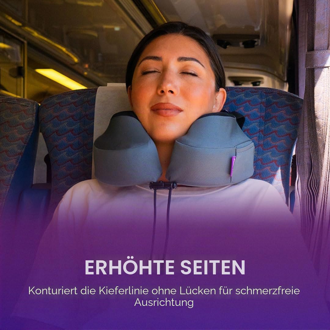 Cabeau Evolution S3 Travel Pillow - Gurte für Flugzeugsitz - Ensures Your Head Won't Fall Forward -