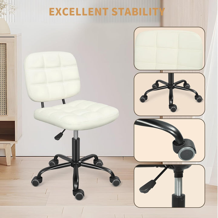 Leader Accessories Schreibtischstuhl höhenverstellbarer Bürostuhl ergonomischer Drehstuhl ohne Armle