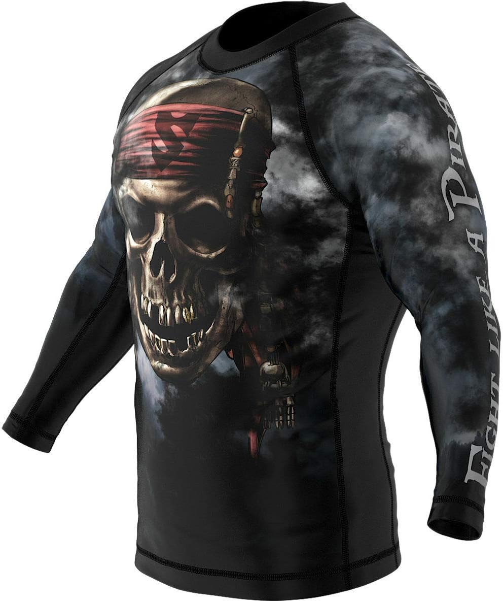 SMMASH Funktionsshirt Herren Rashguard Langarm Sportshirt MMA Thaibox Muay Thai Kickboxen Atmungsakt