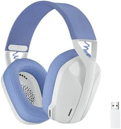 Logitech - G435 Lightspeed Wireless Gaming Headset - Weiss, 981-001074, schwarz