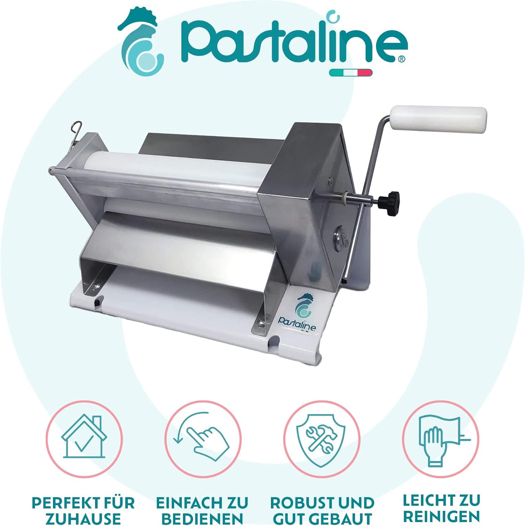 Pastaline - Sfogliafacile Manuelle Teigausrollmaschine - Pasta-Maschine, Pastamaker für Zuckerguss,