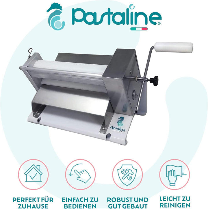 Pastaline - Sfogliafacile Manuelle Teigausrollmaschine - Pasta-Maschine, Pastamaker für Zuckerguss,