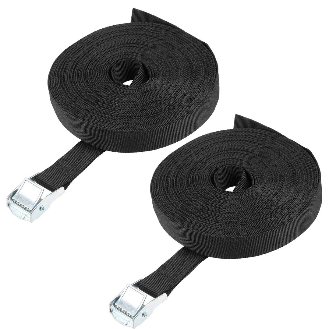 sourcing map 2 Packung Zurrgurt mit Nockenschnalle 12Mx25mm 80Kg Ladekappe Polypropylen für Transpor