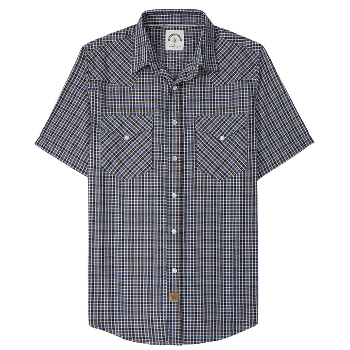 Dubinik® Bambusfaser Kurzarmhemd Herren Freizeithemden Für Herren Druckknöpfe Cowboy Vintage Western