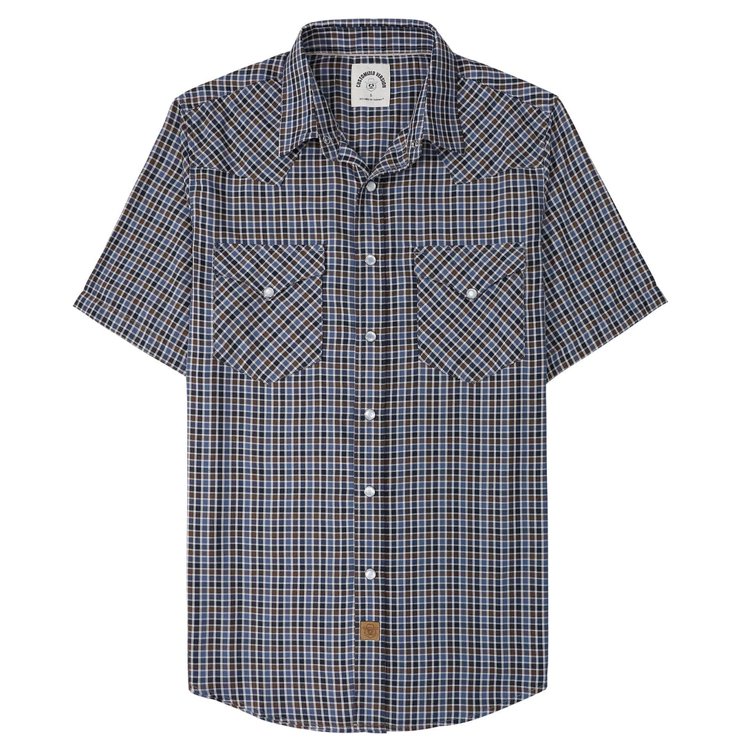 Dubinik® Bambusfaser Kurzarmhemd Herren Freizeithemden Für Herren Druckknöpfe Cowboy Vintage Western