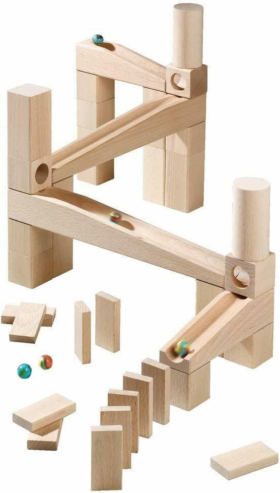 HABA 1128 Ball Track – First Playing - with 45 pcs. for 4 Years and Up (Made in Germany)