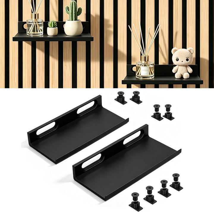 Regal für Akustikpaneele 2er Set, 15x9cm Zubehör Akustikpaneele ohne Bohren für vertikale horizontal