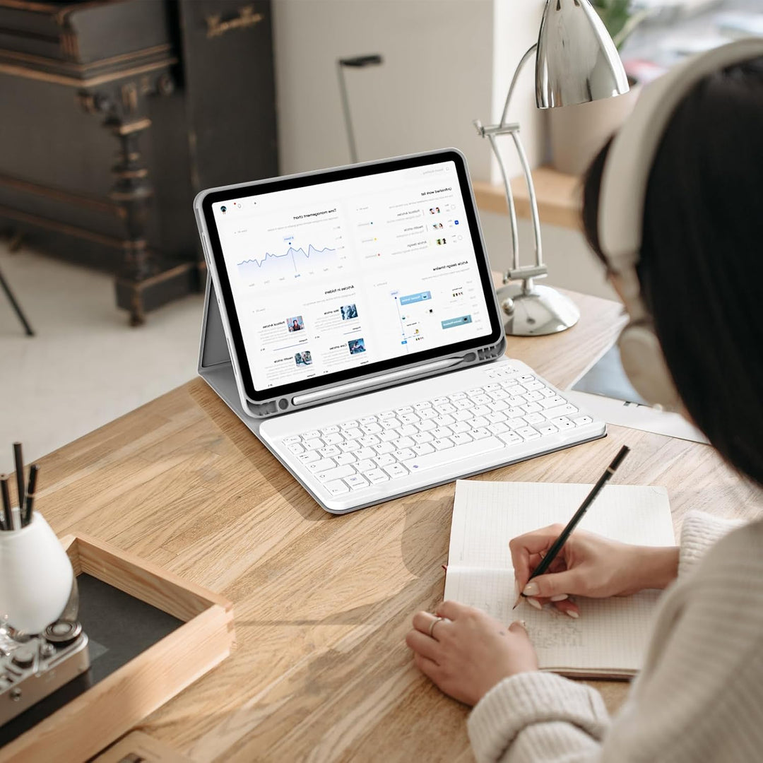 KVTVOU Tastatur Hülle für iPad Air 11 Zoll (2026 2025 2024), iPad Air 5. / 4. Generation (10,9 Zoll