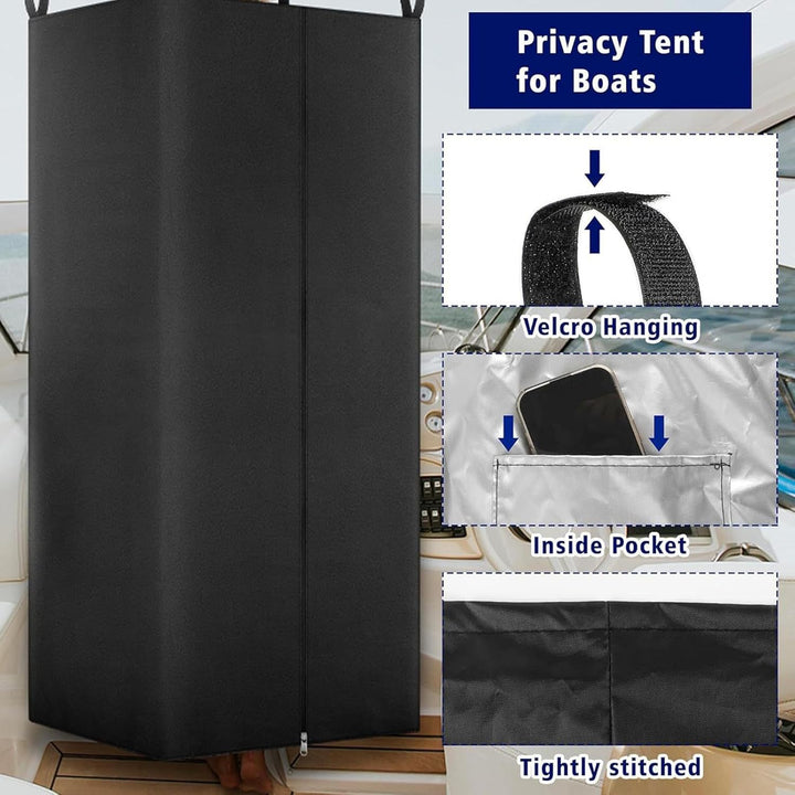 Générique Privacy Zelt, Boat Changing Shelter, Shower Awning Enclosure, 420D Waterproof Fabric, Larg